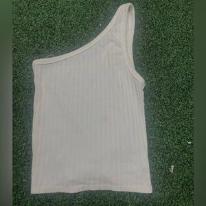 white one sleeve small tank top